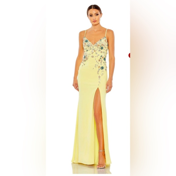 Mac Duggal Dresses & Skirts - 🌼 Mac Duggal Buttercup Yellow Embellished Gown – NEW Without Tags